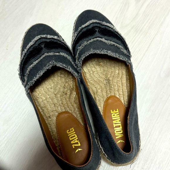 Zadig & Voltaire Canvas Espadrilles in Black - Picture 5 of 8